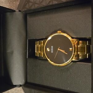 GUESS- Supernova Gold & Black Watch